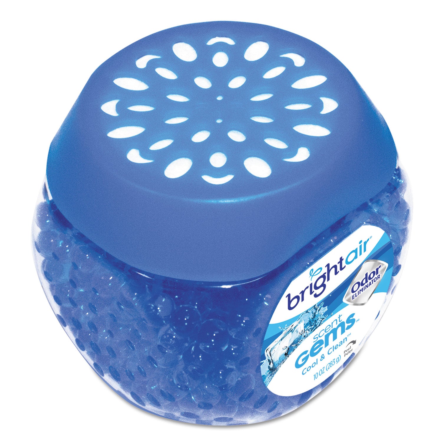 BRIGHT Air® Scent Gems Odor Eliminator, Cool and Clean, Blue, 10 oz Jar