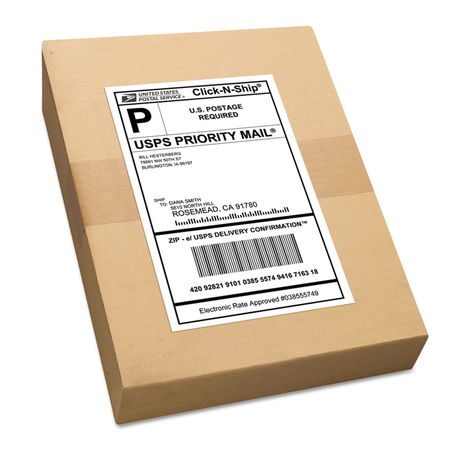 Avery® Shipping Labels w/ TrueBlock Technology, Inkjet/Laser Printers, 5.5 x 8.5, White, 2/Sheet, 500 Sheets/Box