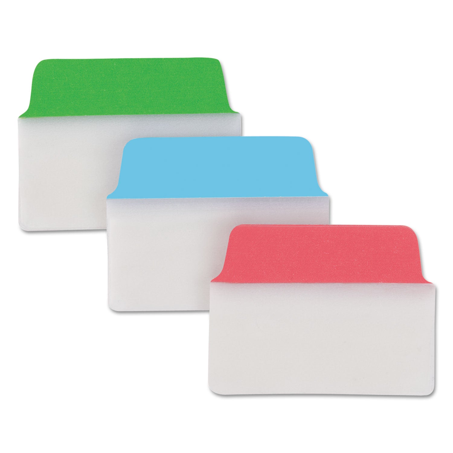 Avery® Ultra Tabs Repositionable Tabs, Standard: 2" x 1.5", 1/5-Cut, Assorted Colors (Blue, Green and Red), 48/Pack