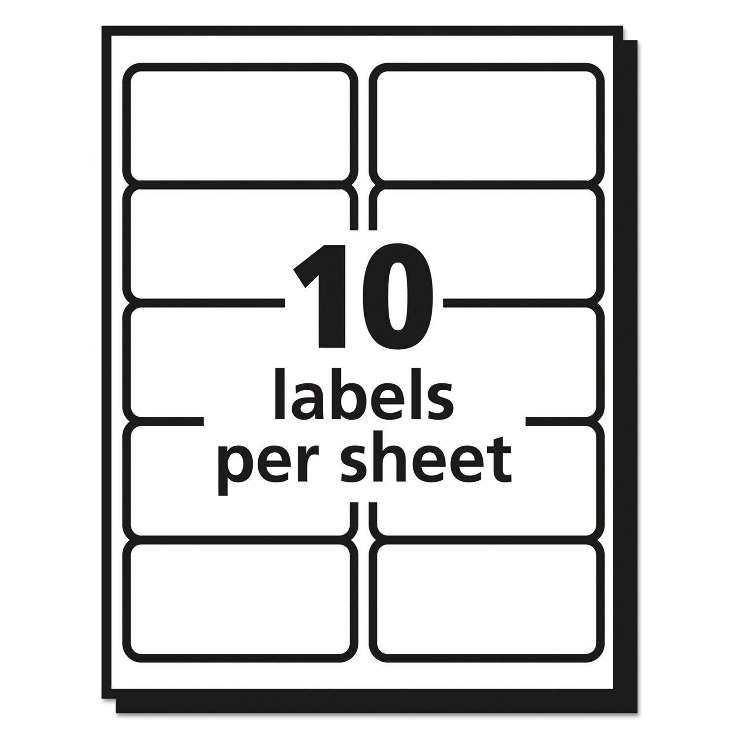 Avery® Matte Clear Easy Peel Mailing Labels w/ Sure Feed Technology, Laser Printers, 2 x 4, Clear, 10/Sheet, 50 Sheets/Box