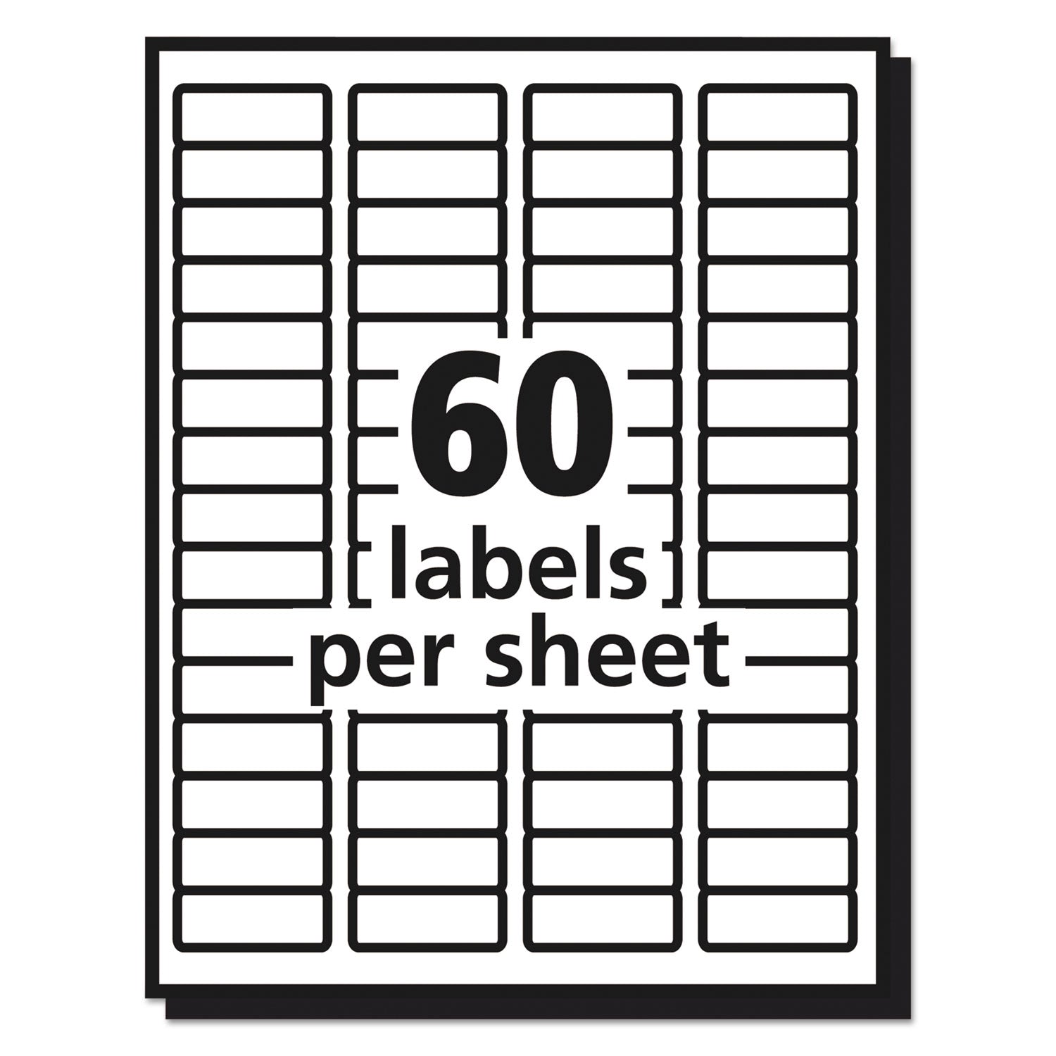 Avery® Matte Clear Easy Peel Mailing Labels w/ Sure Feed Technology, Laser Printers, 0.66 x 1.75, Clear, 60/Sheet, 10 Sheets/Pack