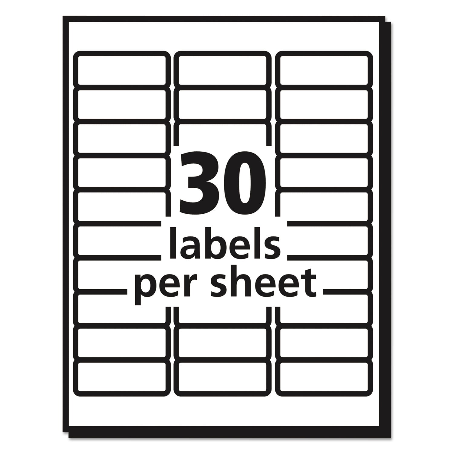 Avery® Matte Clear Easy Peel Mailing Labels w/ Sure Feed Technology, Laser Printers, 1 x 2.63, Clear, 30/Sheet, 25 Sheets/Box