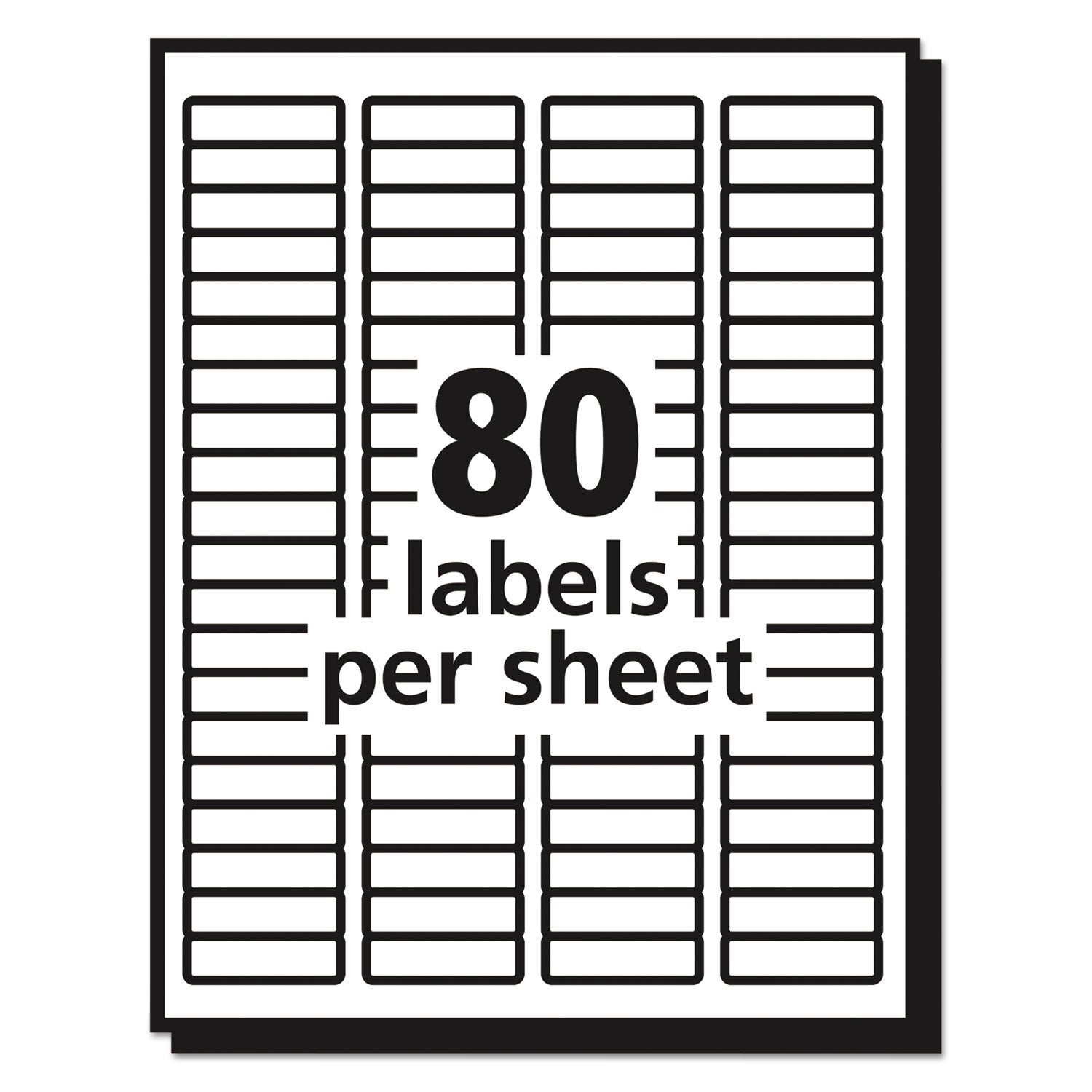 Avery® Matte Clear Easy Peel Mailing Labels w/ Sure Feed Technology, Laser Printers, 0.5 x 1.75, Clear, 80/Sheet, 10 Sheets/Pack