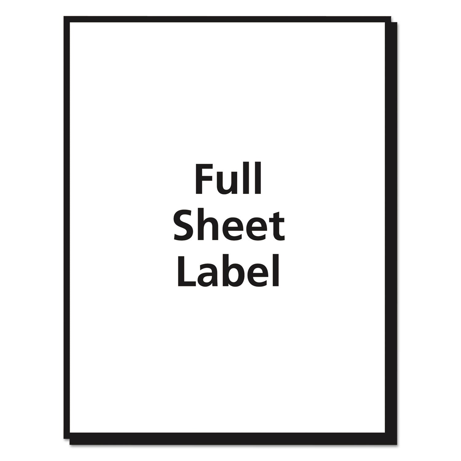 Avery® Matte Clear Shipping Labels, Inkjet Printers, 8.5 x 11, Clear, 25/Pack