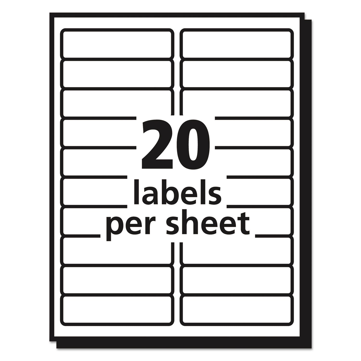 Avery® Matte Clear Easy Peel Mailing Labels w/ Sure Feed Technology, Laser Printers, 1 x 4, Clear, 20/Sheet, 50 Sheets/Box