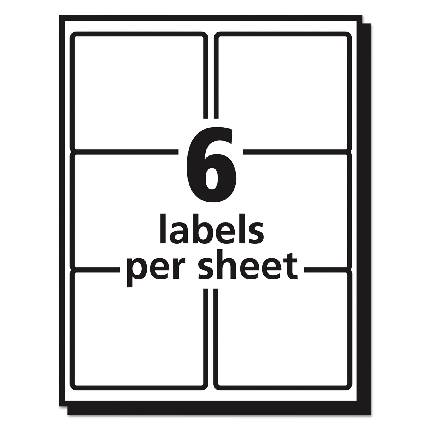 Avery® Matte Clear Easy Peel Mailing Labels w/ Sure Feed Technology, Laser Printers, 3.33 x 4, Clear, 6/Sheet, 50 Sheets/Box