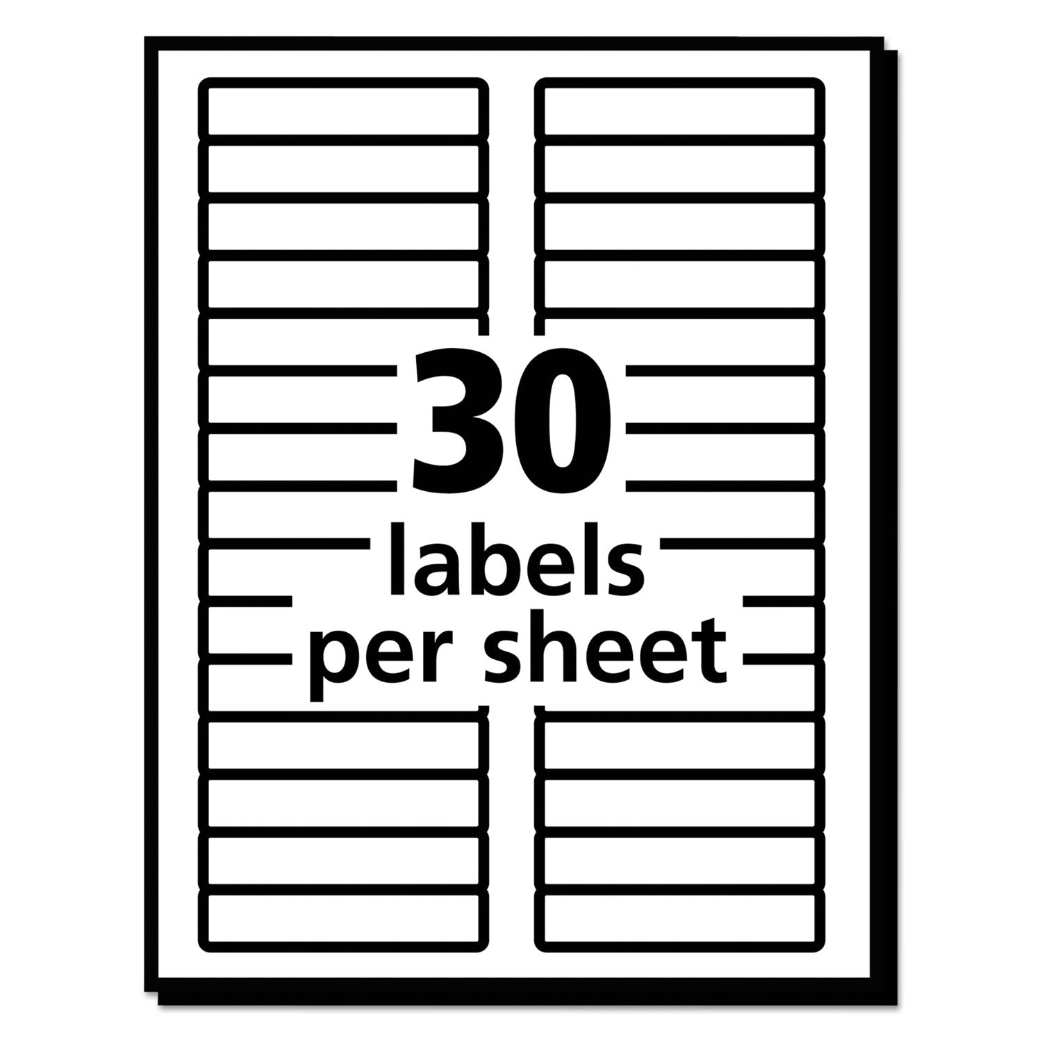 Avery® EcoFriendly Permanent File Folder Labels, 0.66 x 3.44, White, 30/Sheet, 25 Sheets/Pack