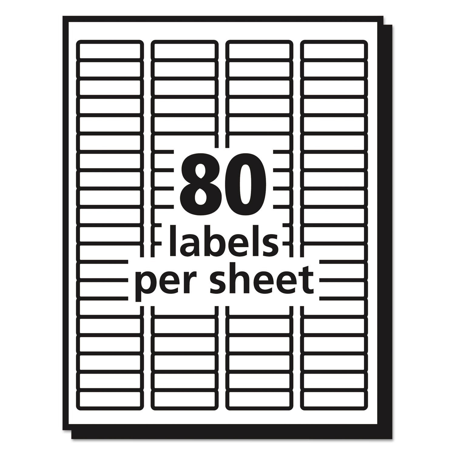 Avery® Matte Clear Shipping Labels, Inkjet Printers, 8.5 x 11, Clear, 25/Pack