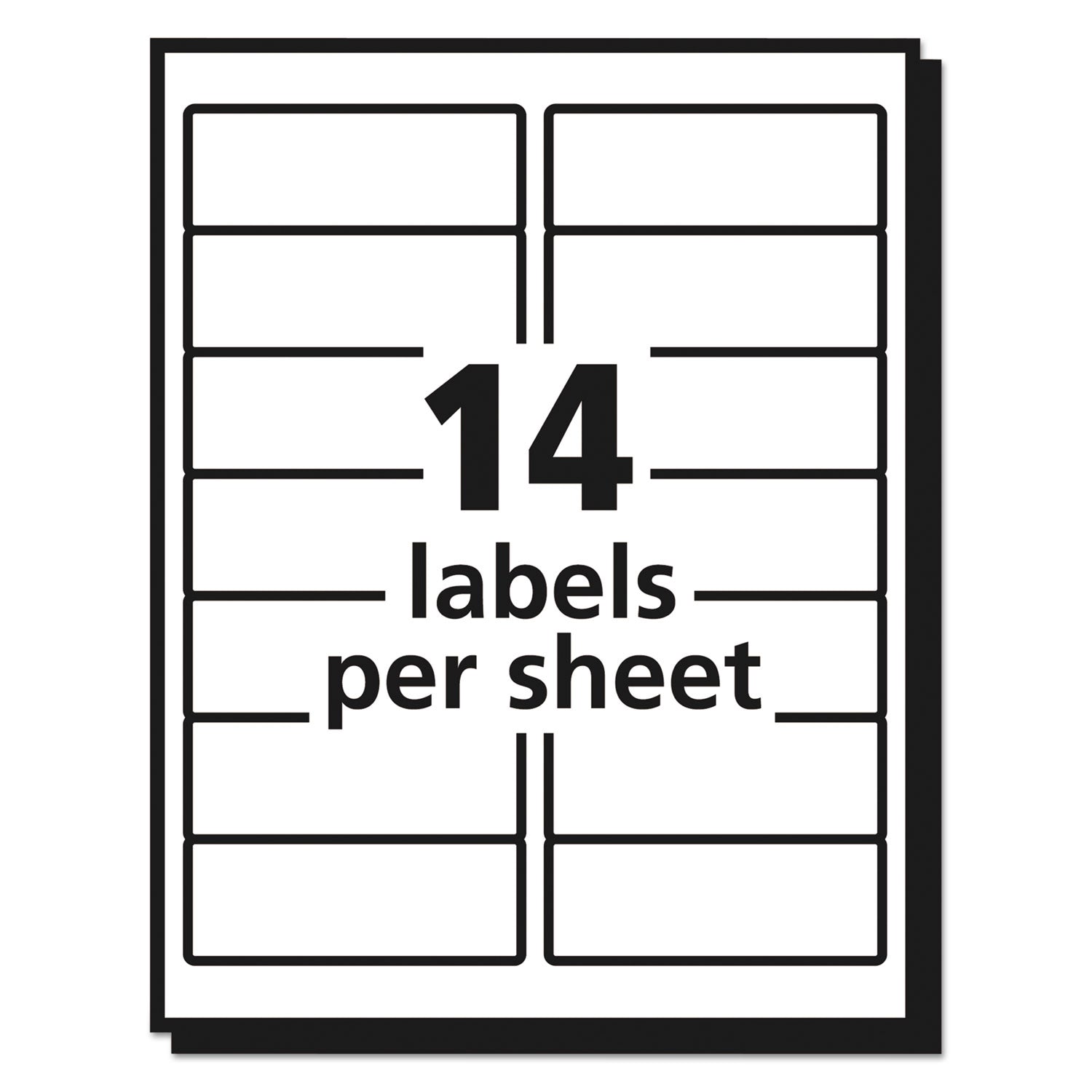 Avery® Matte Clear Easy Peel Mailing Labels w/ Sure Feed Technology, Inkjet Printers, 1.33 x 4, Clear, 14/Sheet, 25 Sheets/Pack