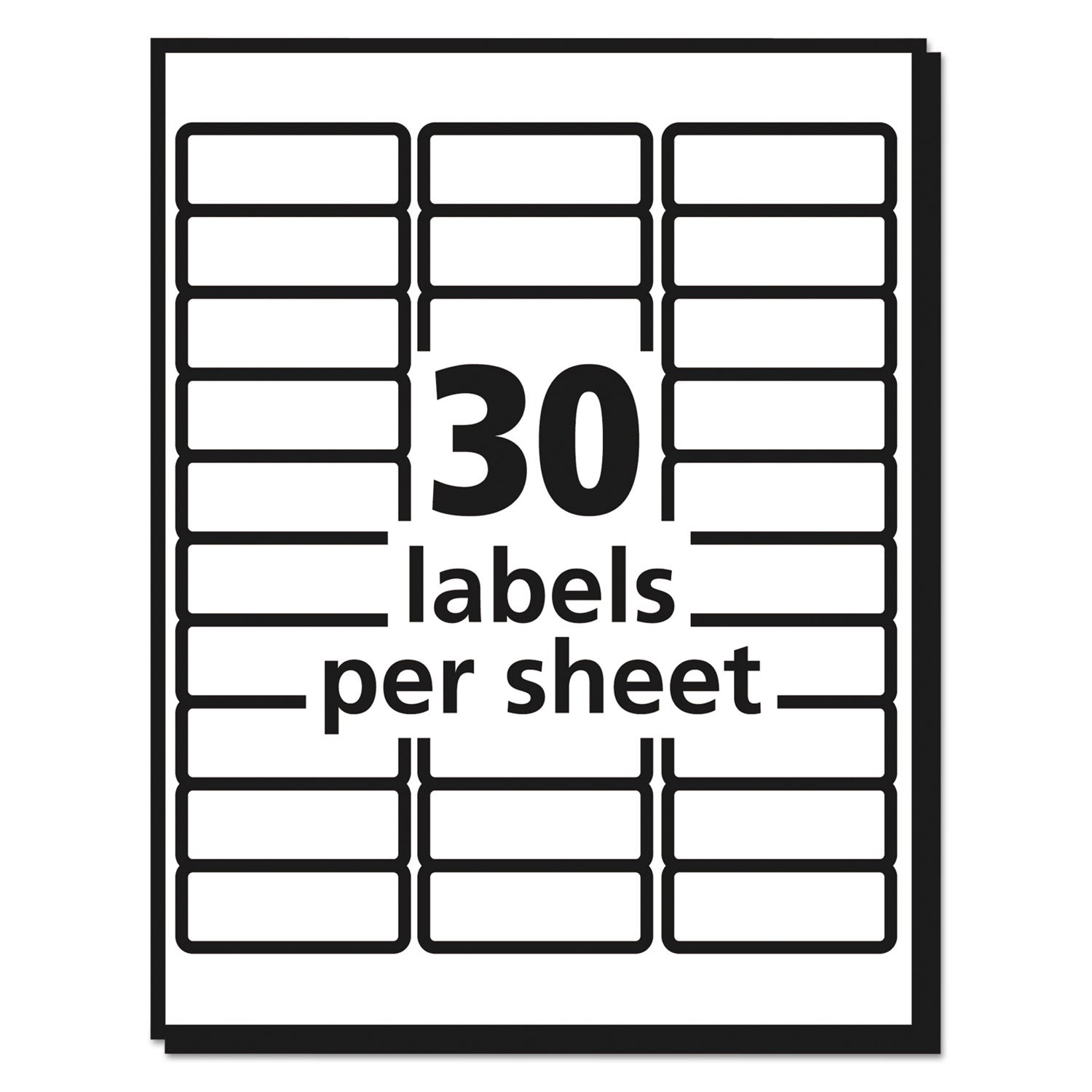 Avery® Matte Clear Easy Peel Mailing Labels w/ Sure Feed Technology, Inkjet Printers, 1 x 2.63, Clear, 30/Sheet, 25 Sheets/Pack