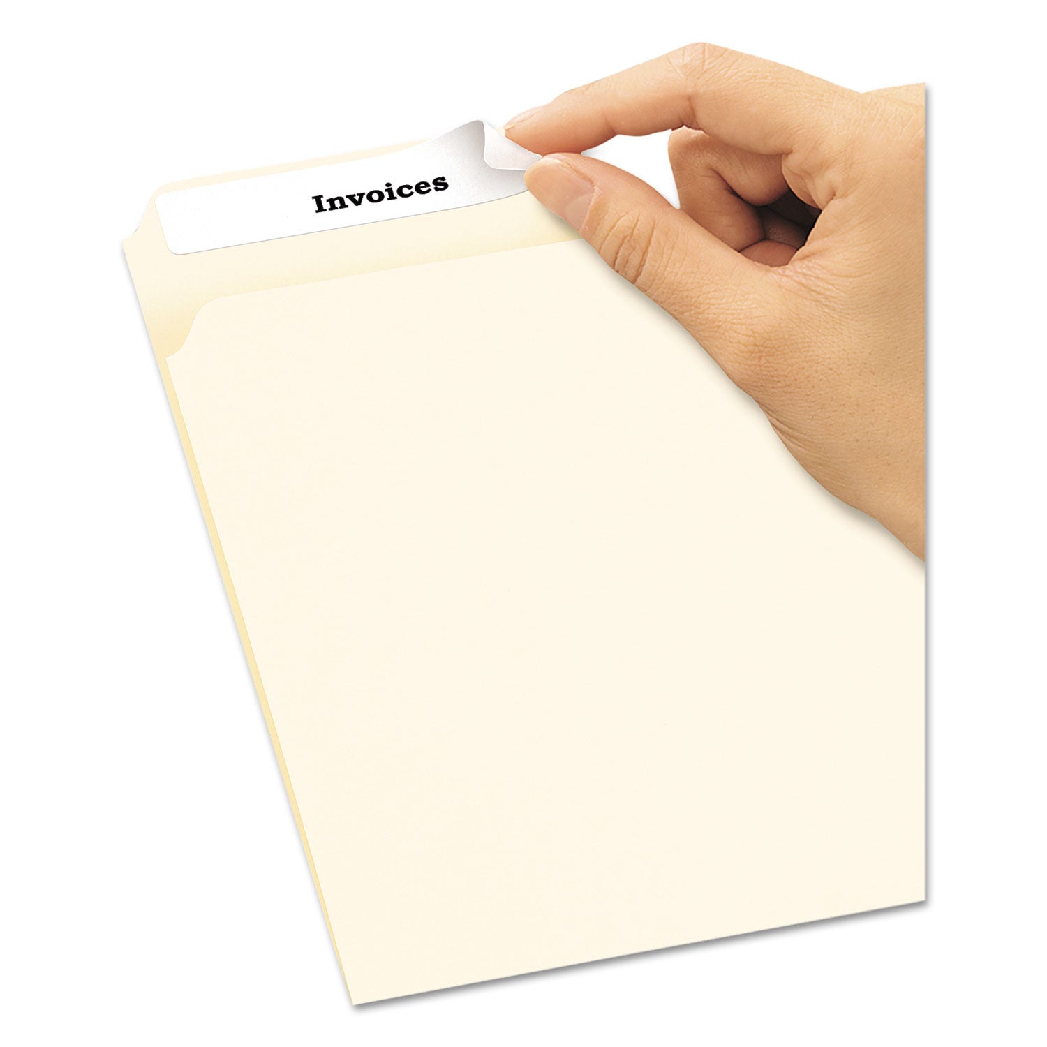 Avery® Removable File Folder Labels with Sure Feed Technology, 0.66 x 3.44, White, 30/Sheet, 25 Sheets/Pack