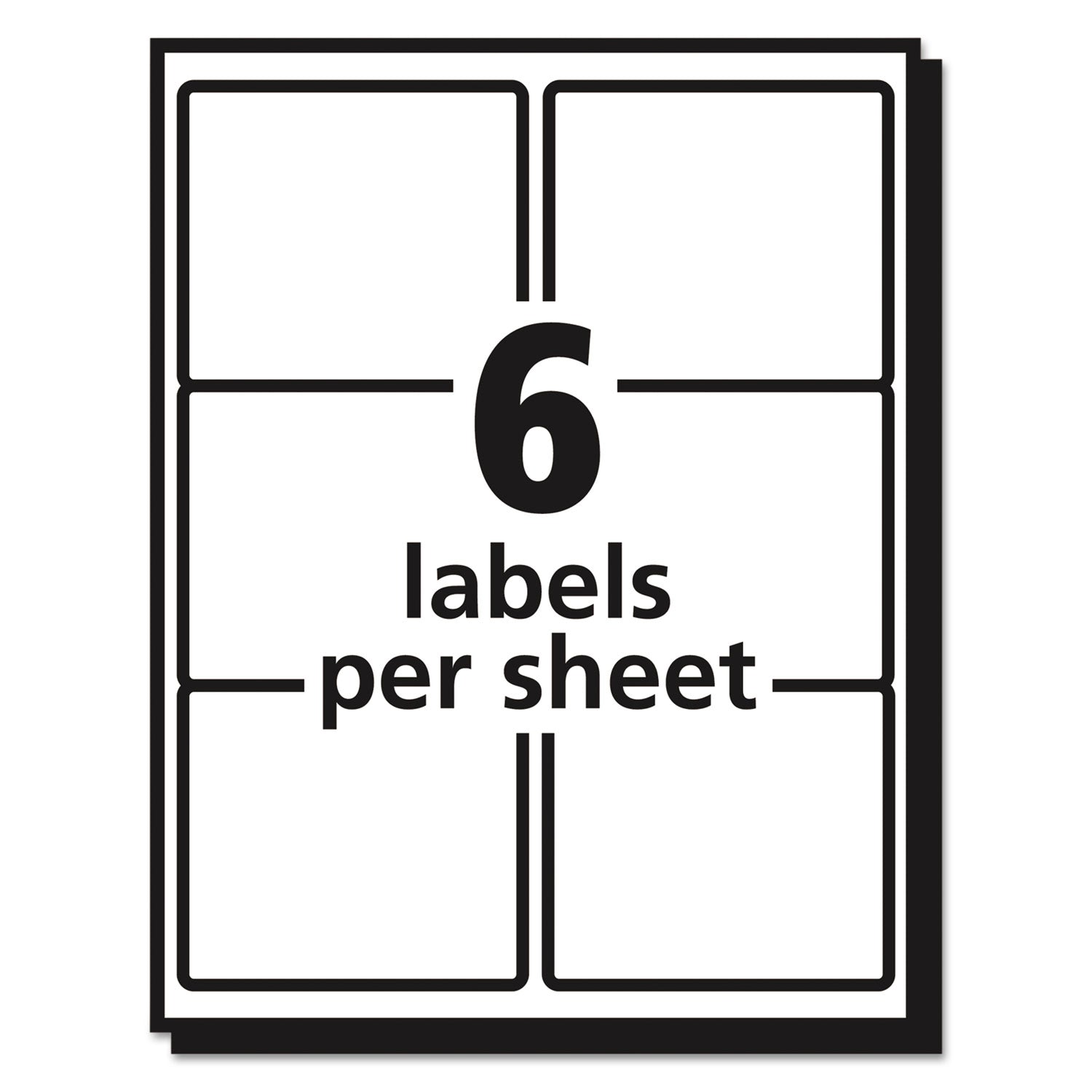 Avery® Matte Clear Easy Peel Mailing Labels w/ Sure Feed Technology, Inkjet Printers, 3.33 x 4, Clear, 6/Sheet, 10 Sheets/Pack