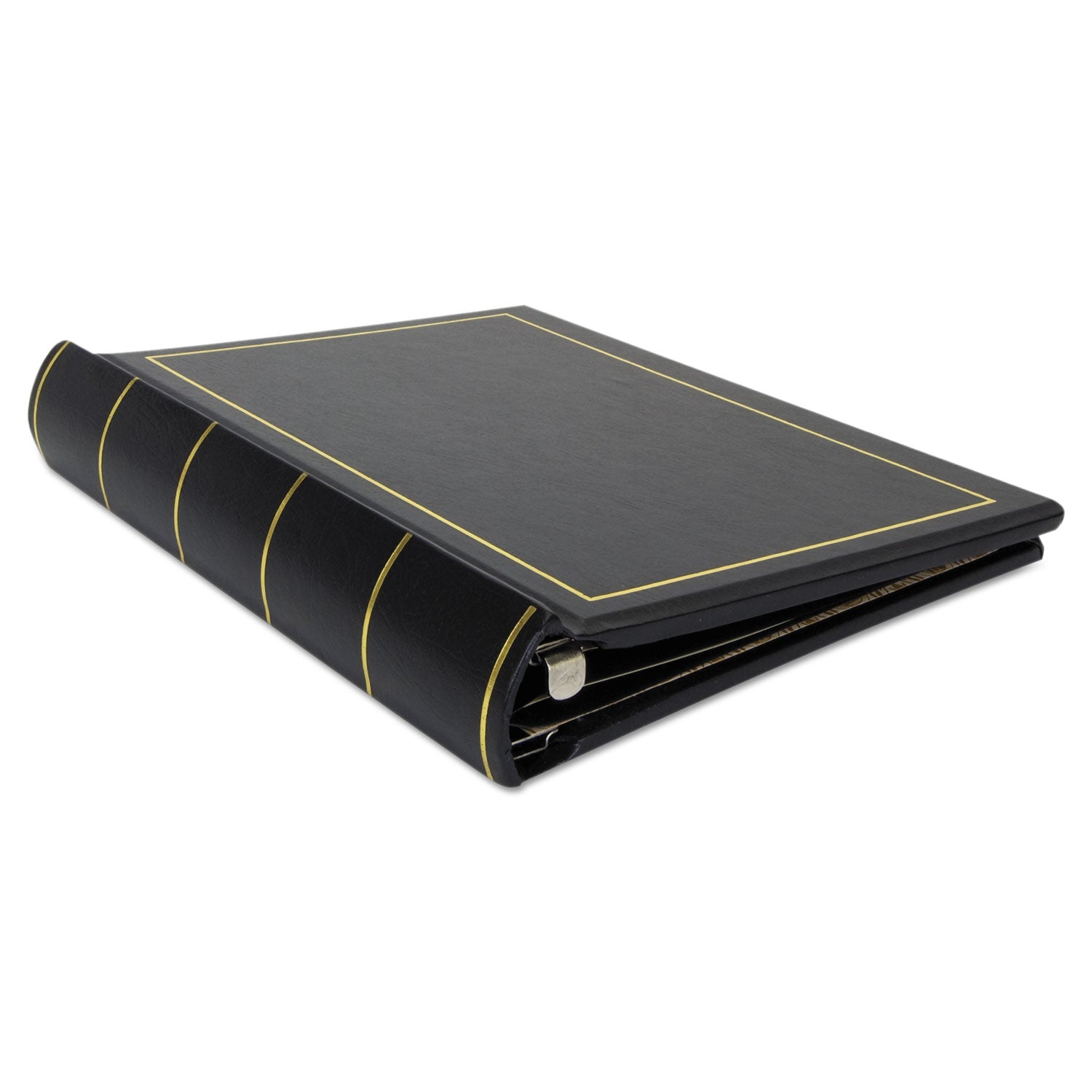 Wilson Jones® Looseleaf Corporation Minute Book, 1-Subject, Unruled, Black/Gold Cover, (250) 11 x 8.5 Sheets