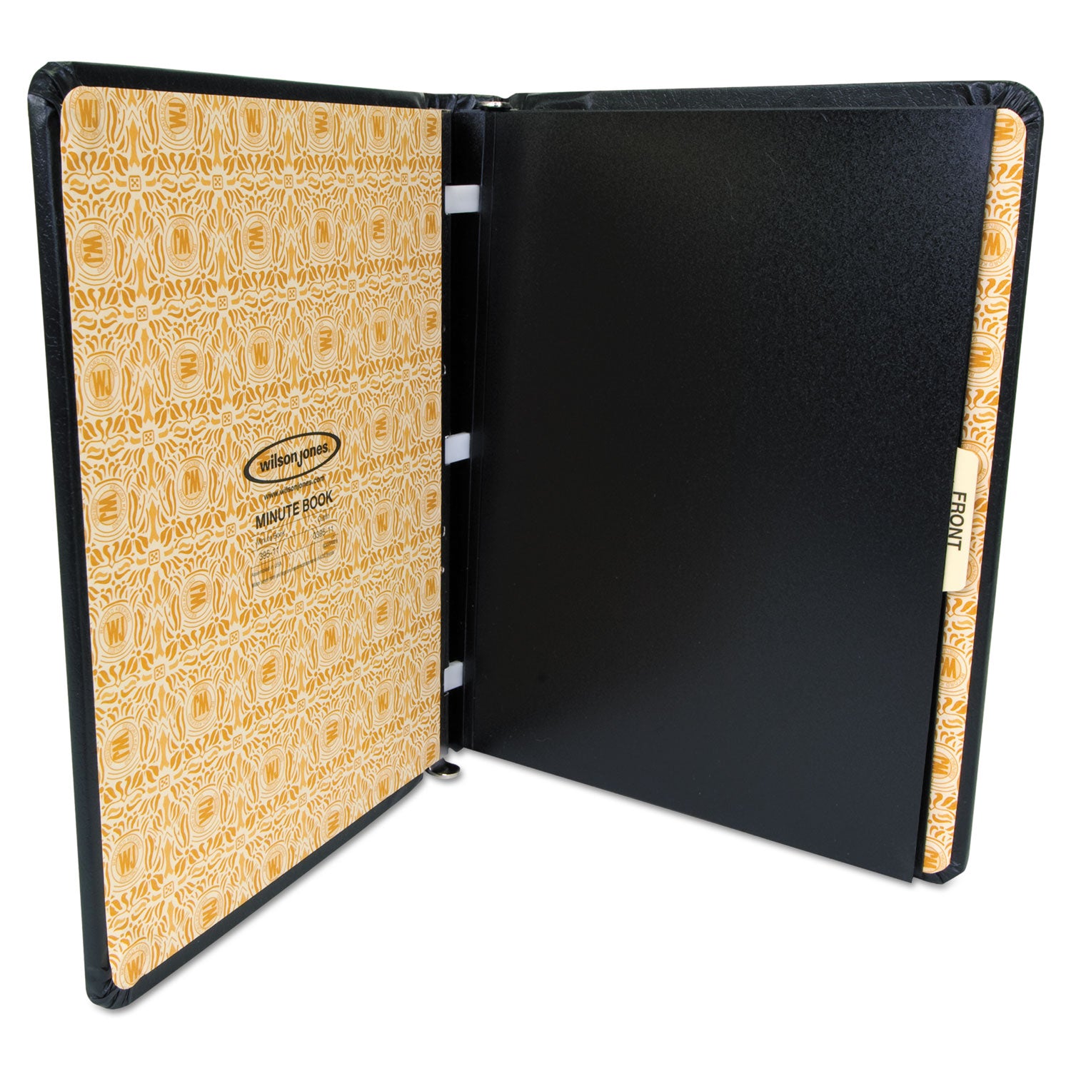 Wilson Jones® Looseleaf Corporation Minute Book, 1-Subject, Unruled, Black/Gold Cover, (250) 11 x 8.5 Sheets