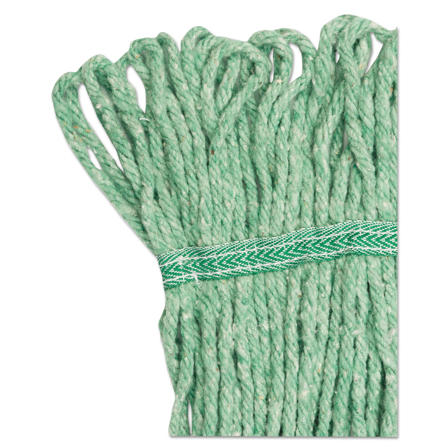 Boardwalk® Super Loop Wet Mop Head, Cotton/Synthetic Fiber, 5" Headband, Medium Size, Green