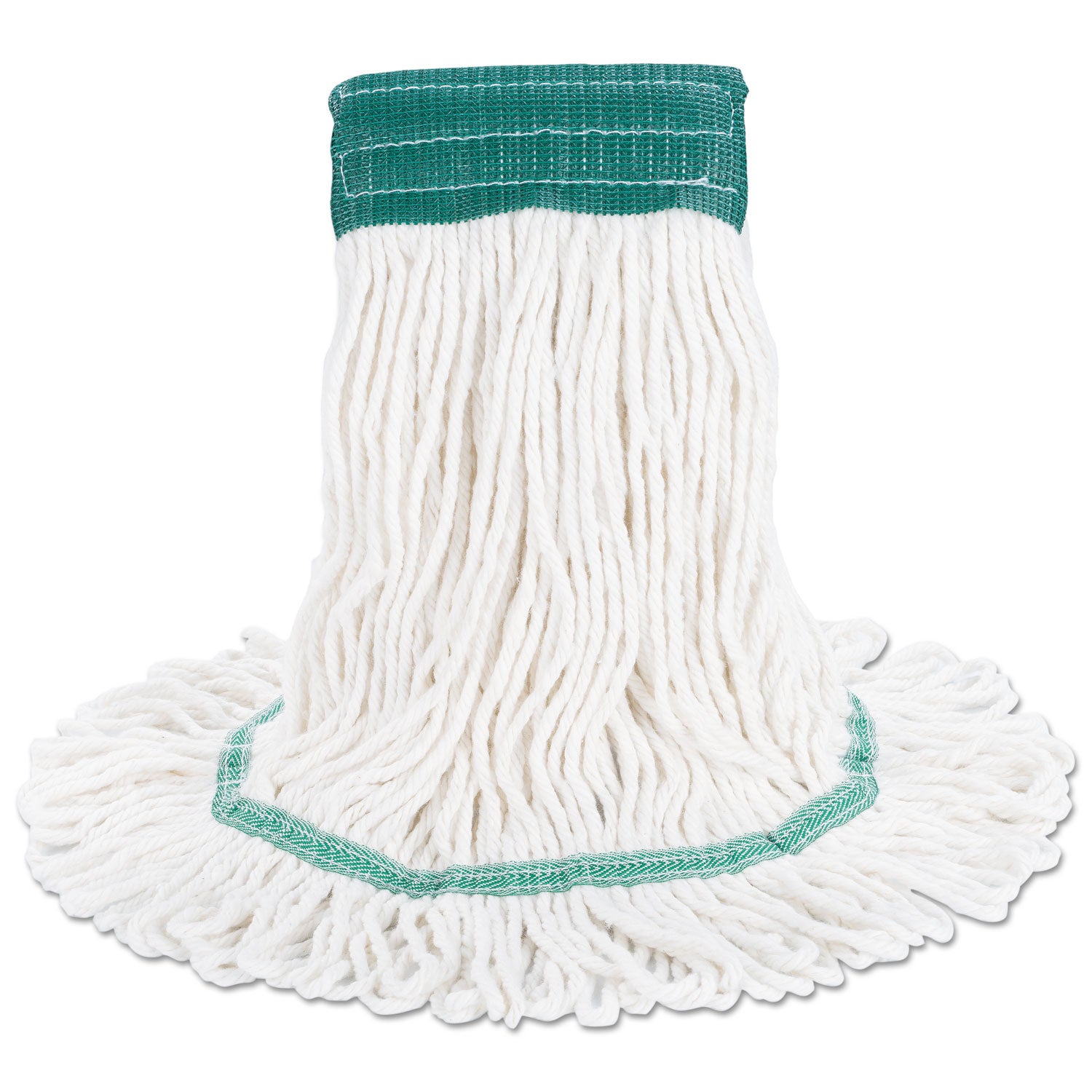 Boardwalk® Super Loop Wet Mop Head, Cotton/Synthetic Fiber, 5" Headband, Medium Size, White, 12/Carton