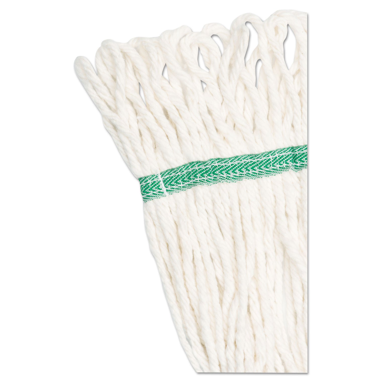 Boardwalk® Super Loop Wet Mop Head, Cotton/Synthetic Fiber, 5" Headband, Medium Size, White, 12/Carton