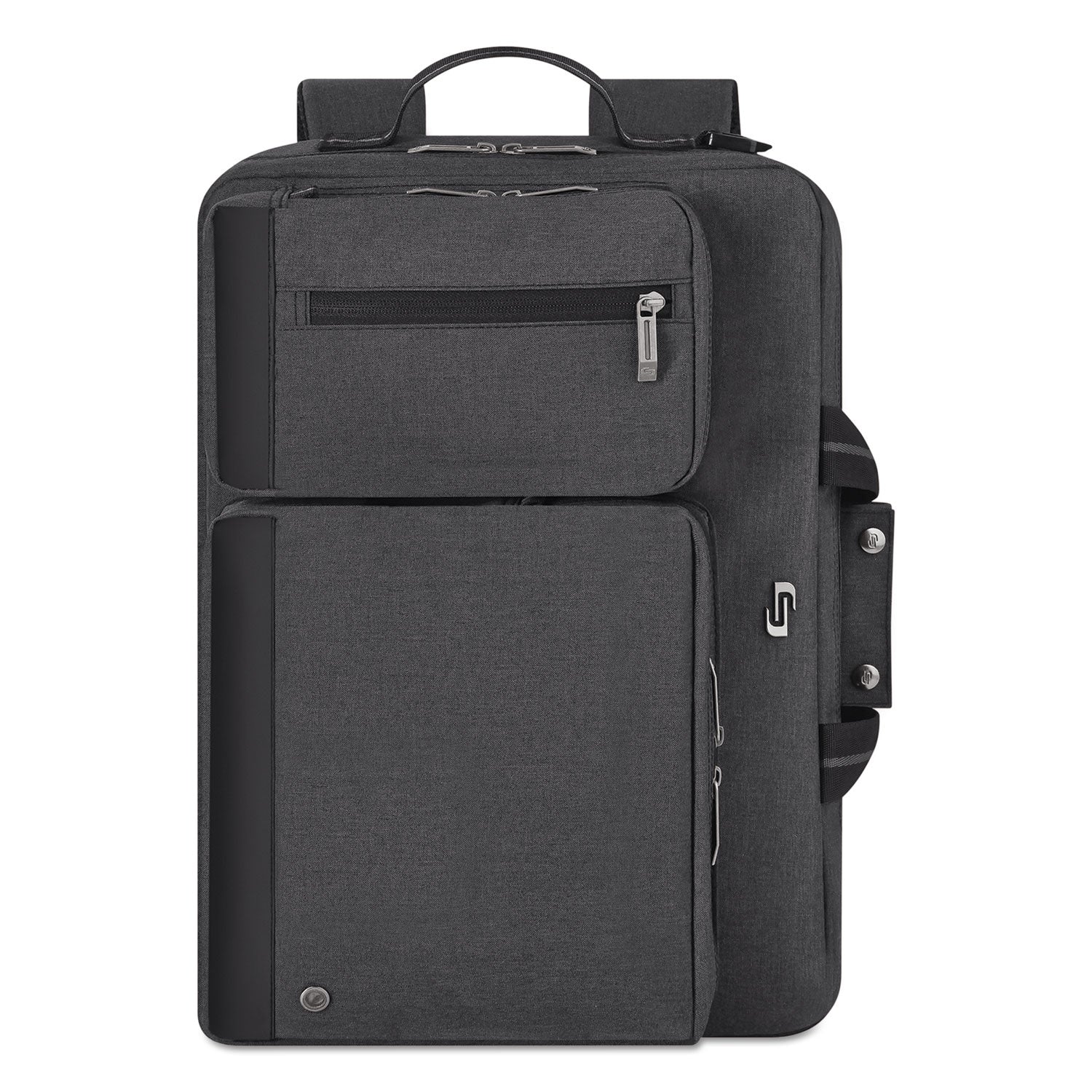 Solo Urban Hybrid Briefcase, Fits Devices Up to 15.6", Polyester, 16.75" x 4" x 12", Gray