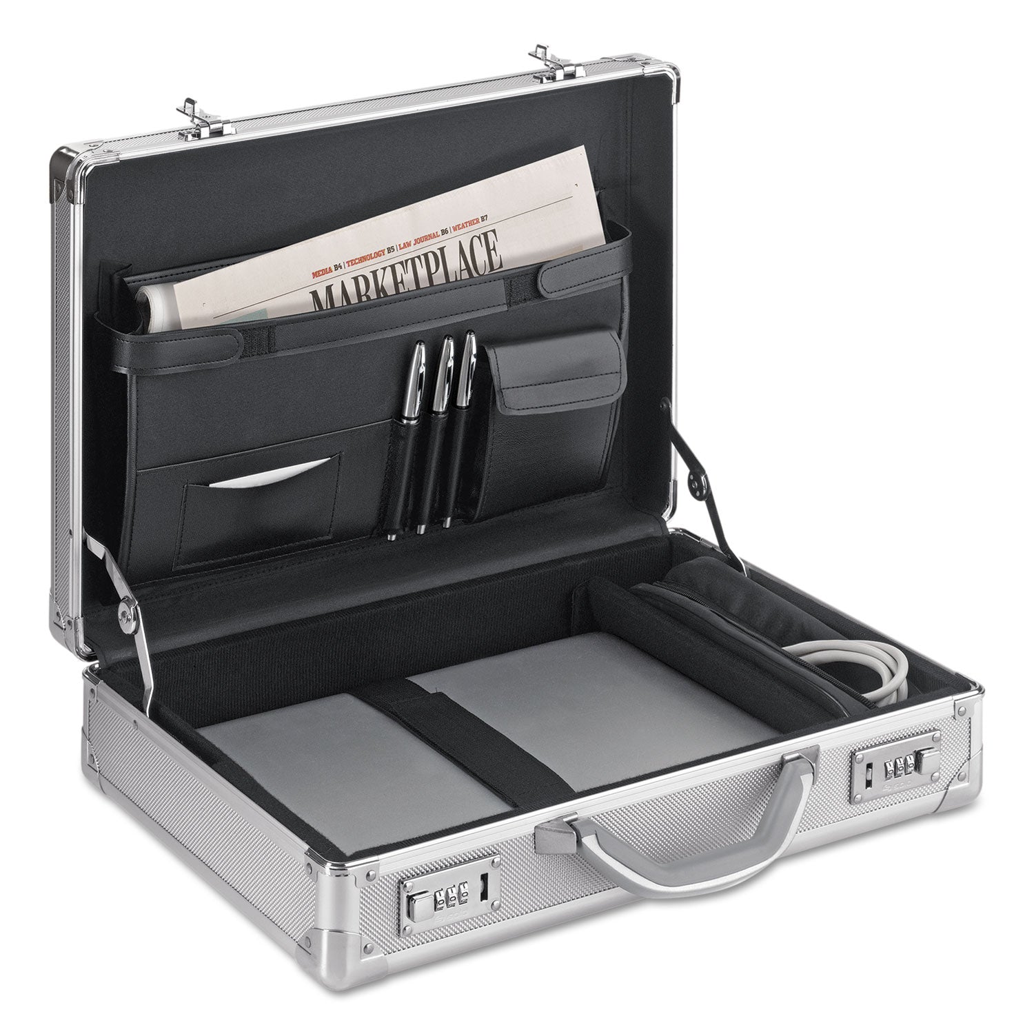 Solo Pro Attache, Fits Devices Up to 17.3", Aluminum, 18 x 5 x 13, Titanium