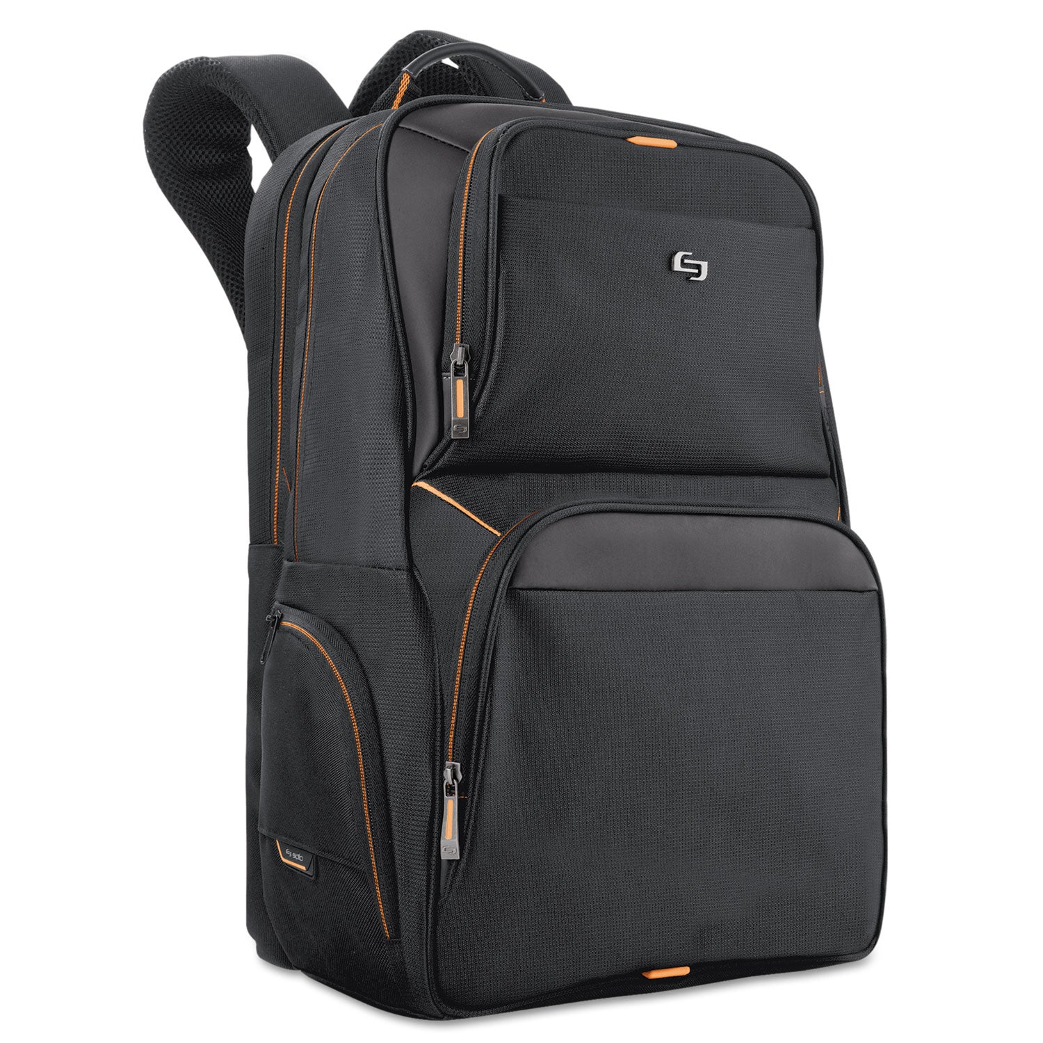 Solo Urban Backpack, Fits Devices Up to 17.3", Polyester, 12.5 x 8.5 x 18.5, Black