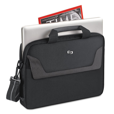 Pro Slim Brief, Fits Devices Up to 14.1", Polyester, 14 x 1.5 x 10.5, Black Flipcost Flipcost