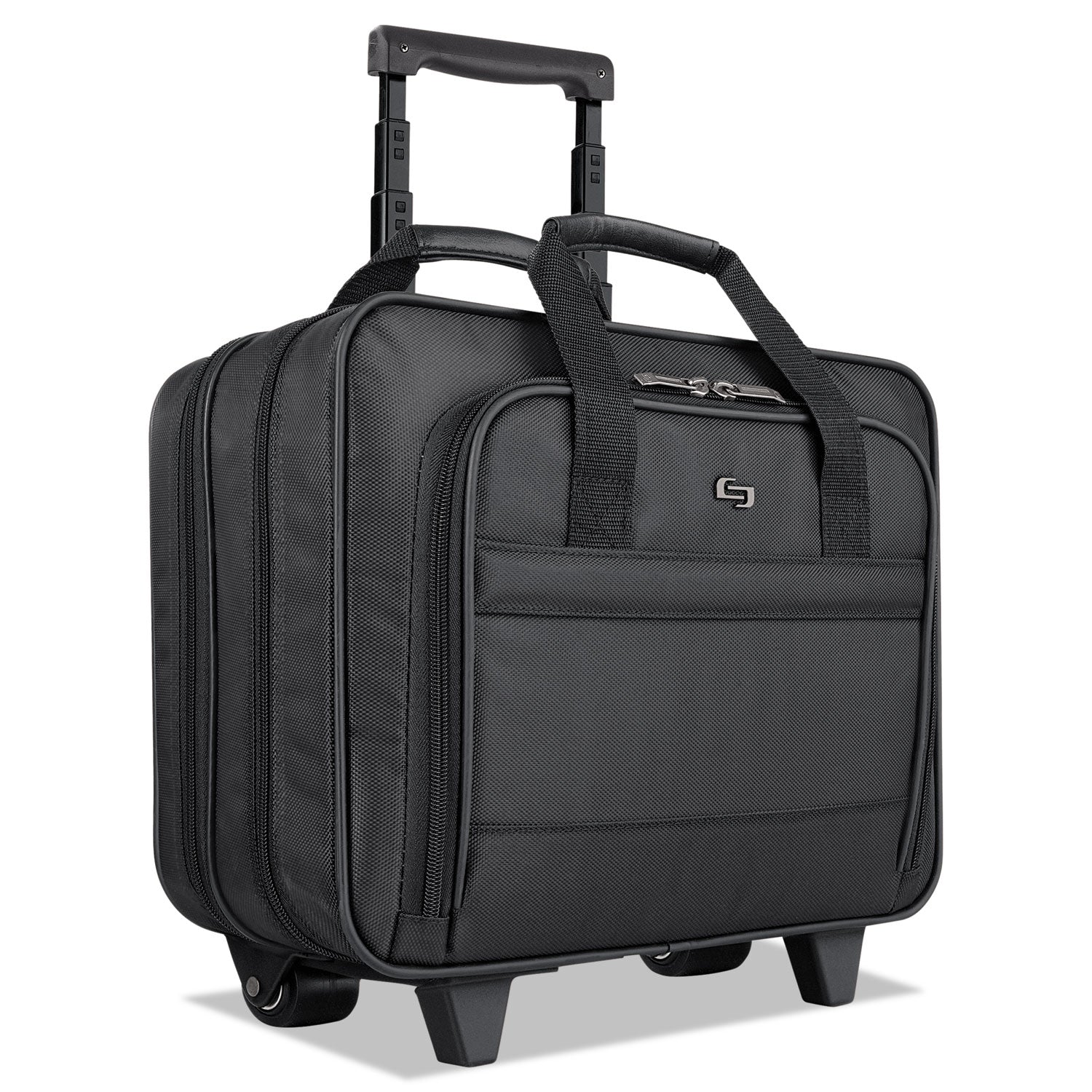 Solo Classic Rolling Case, Fits Devices Up to 15.6", Ballistic Polyester, 15.94 x 5.9 x 12, Black