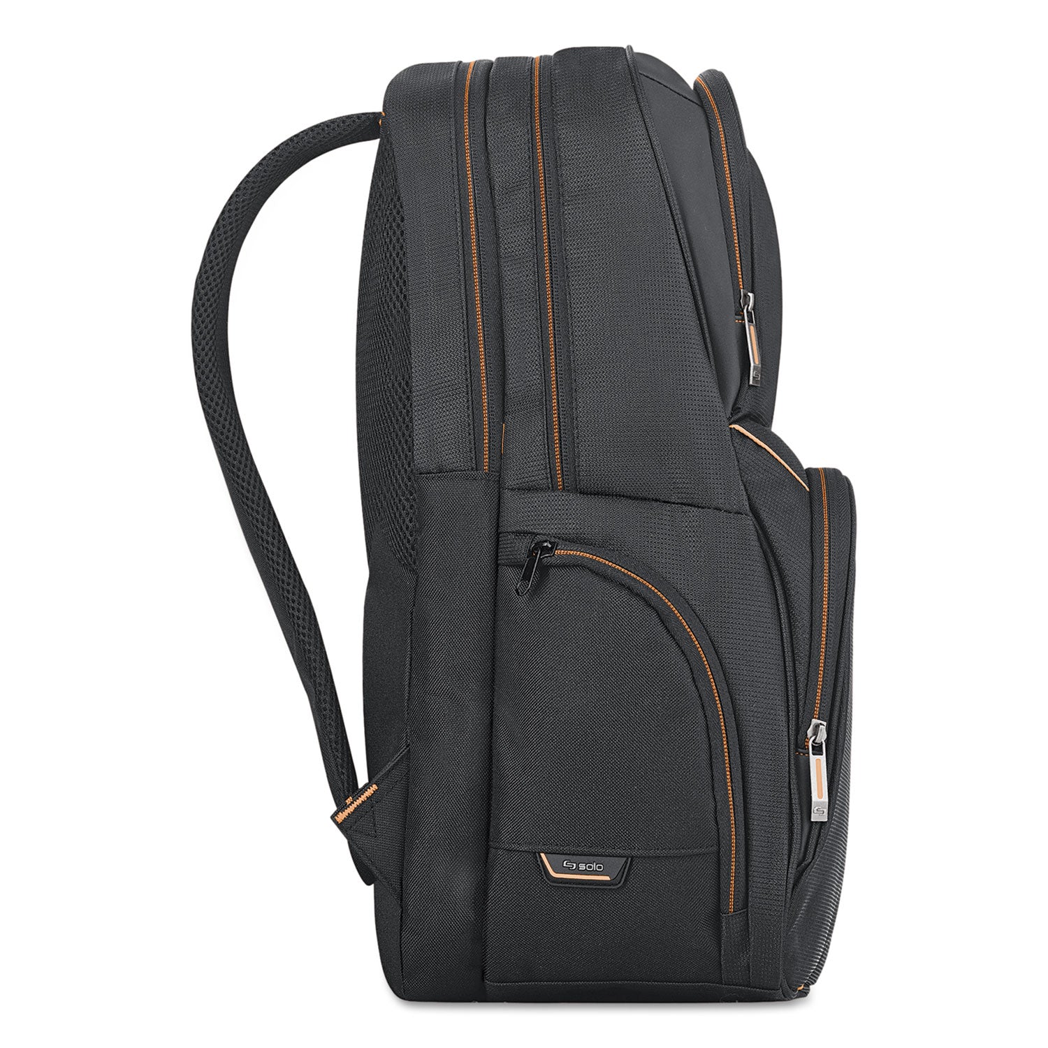 Solo Urban Backpack, Fits Devices Up to 17.3", Polyester, 12.5 x 8.5 x 18.5, Black