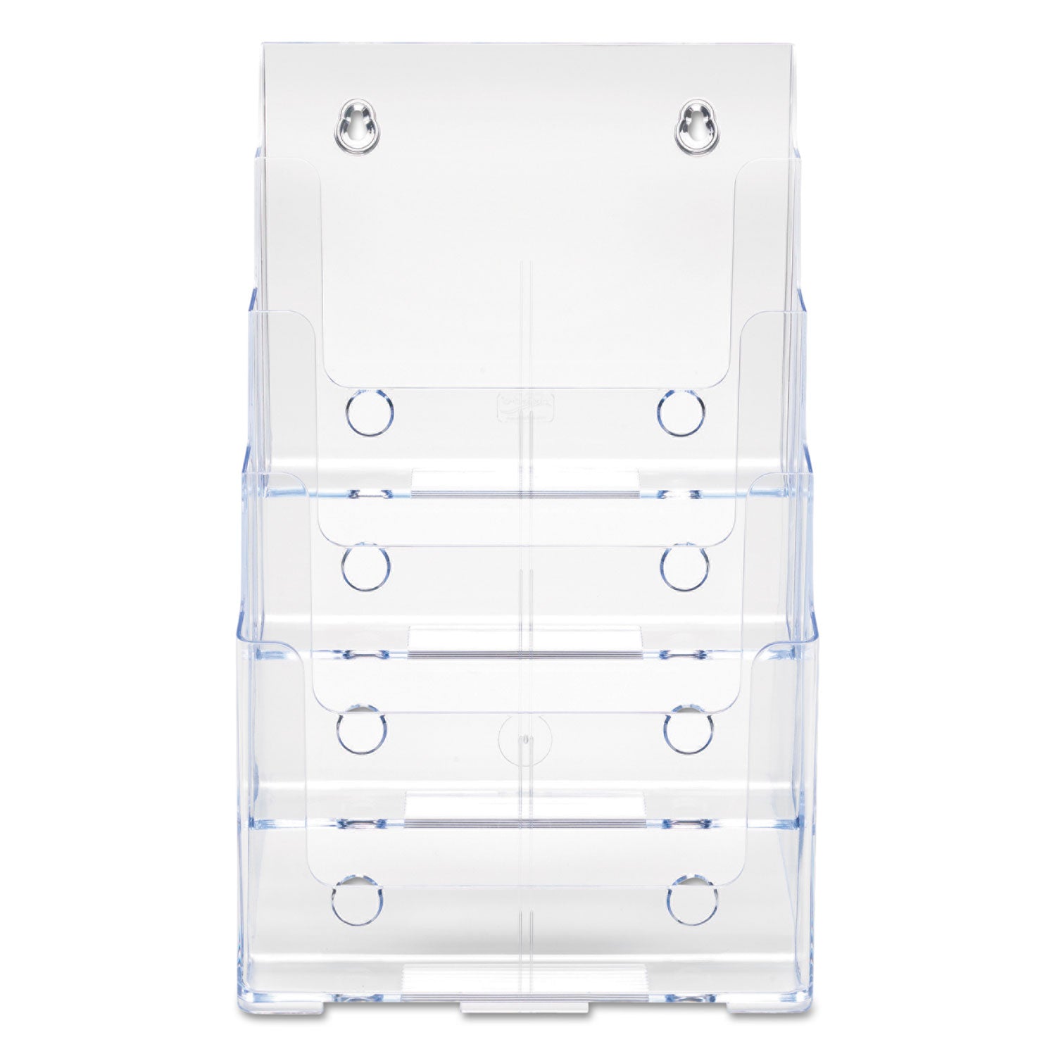 deflecto® 4-Compartment DocuHolder, Magazine Size, 9.38w x 7d x 13.63h, Clear