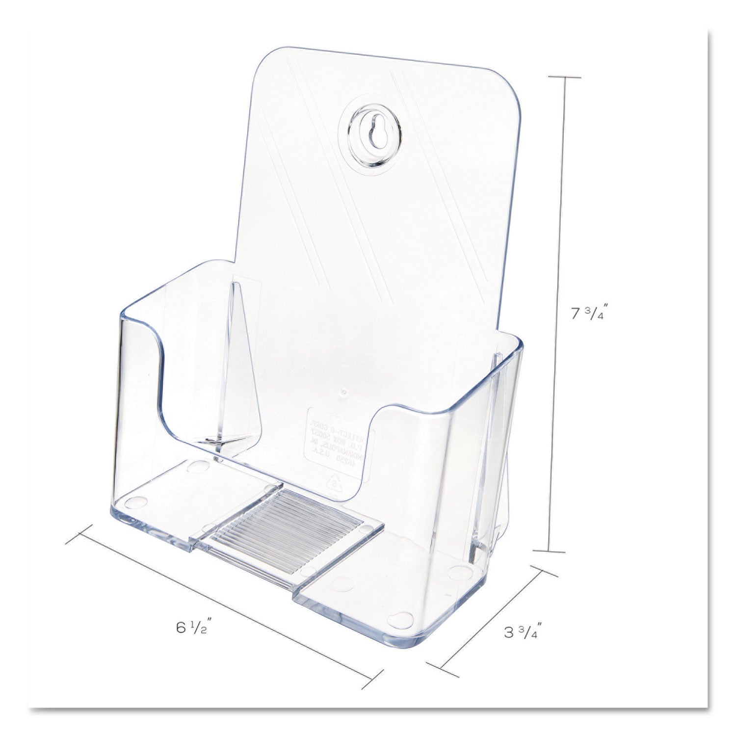 deflecto® DocuHolder for Countertop/Wall-Mount, Booklet Size, 6.5w x 3.75d x 7.75h, Clear