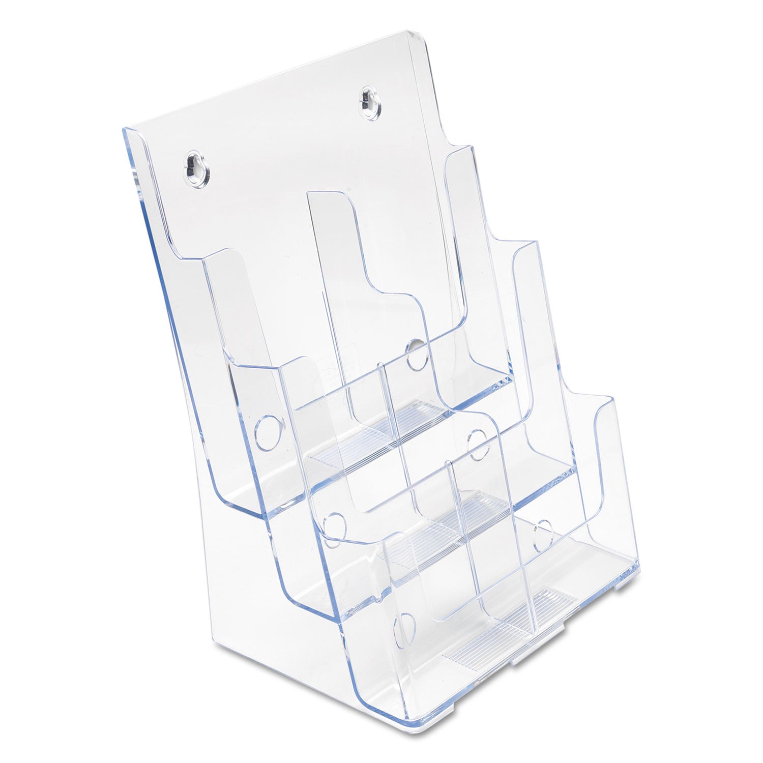 deflecto® 6-Compartment DocuHolder, Leaflet Size, 9.63w x 6.25d x 12.63h, Clear