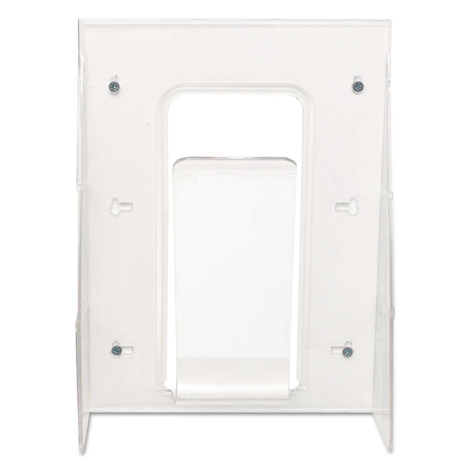 deflecto® Stand-Tall Wall-Mount Literature Rack, Magazine, 9.13w x 3.25d x 11.88h, Clear