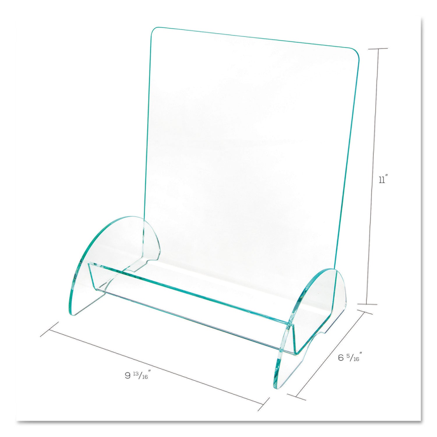 deflecto® Euro-Style DocuHolder, Magazine Size, 9.81w x 6.31d x11h, Green Tinted