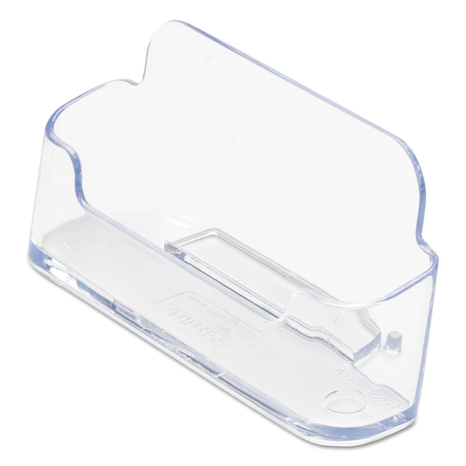 deflecto® Horizontal Business Card Holder, Holds 50 Cards, 3.88 x 1.38 x 1.81, Plastic, Clear