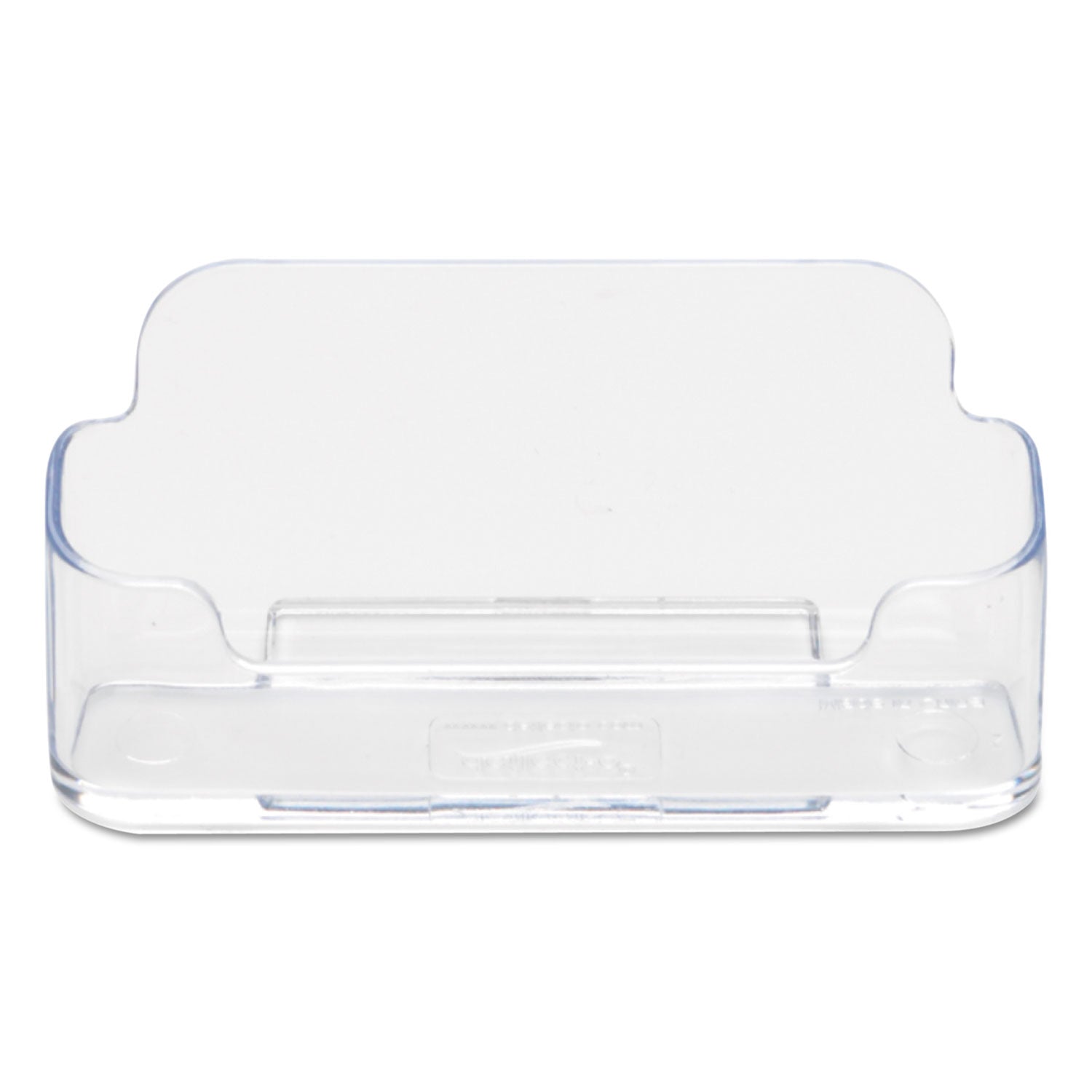 deflecto® Horizontal Business Card Holder, Holds 50 Cards, 3.88 x 1.38 x 1.81, Plastic, Clear