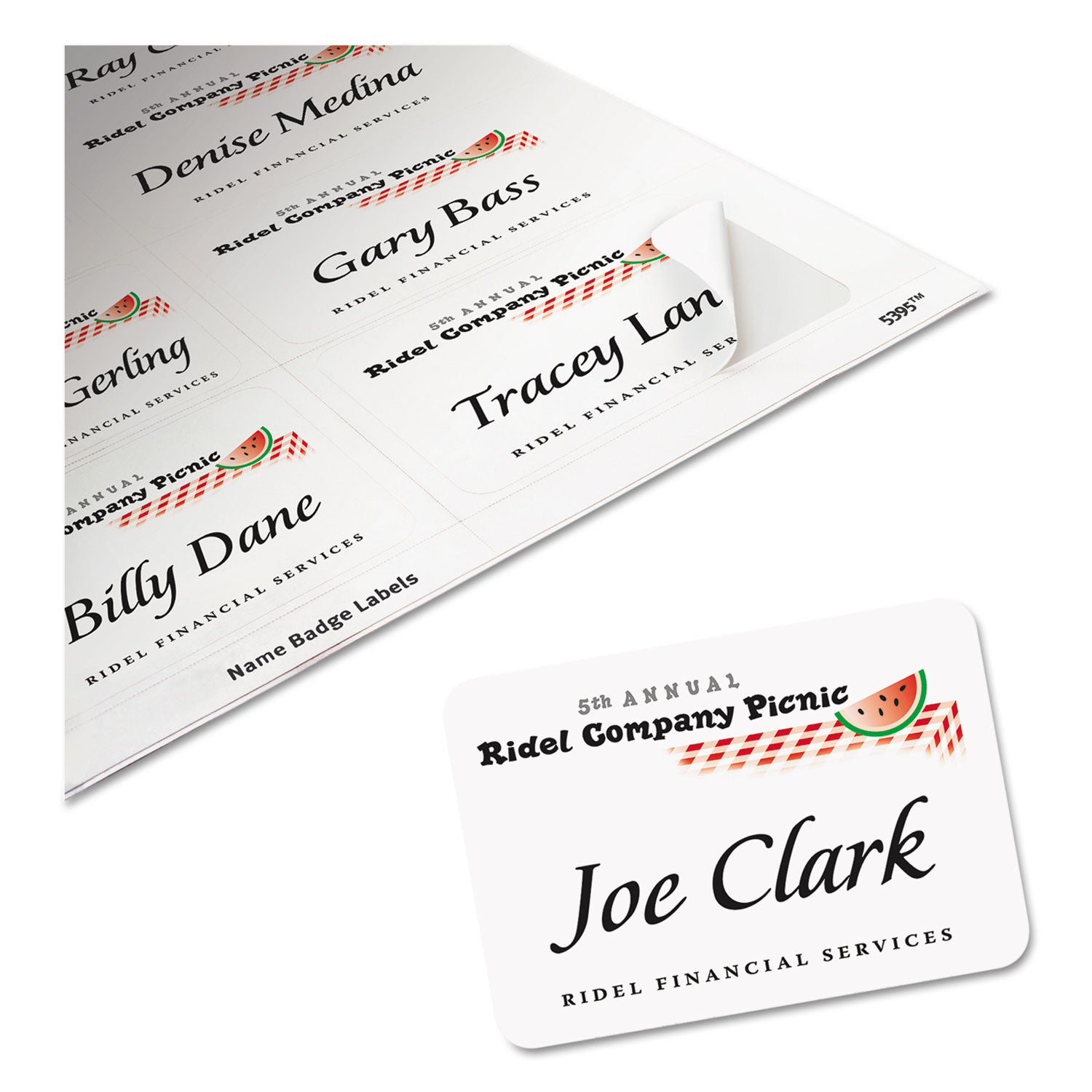 Avery® Flexible Adhesive Name Badge Labels, 3.38 x 2.33, White, 400/Box