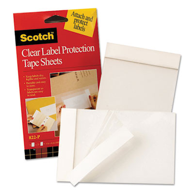 Scotch® ScotchPad Label Protection Tape Sheets, 4" x 6", Clear, 25/Pad, 2 Pads/Pack - Flipcost