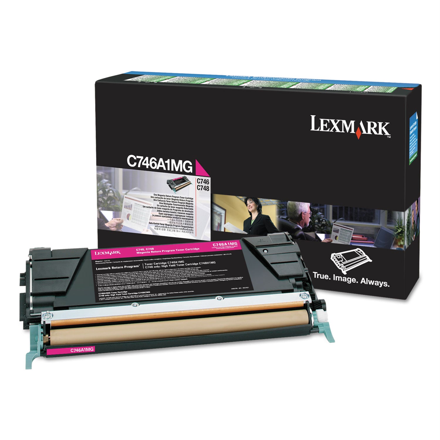 C746A1MG Return Program Toner, 7,000 Page-Yield, Magenta