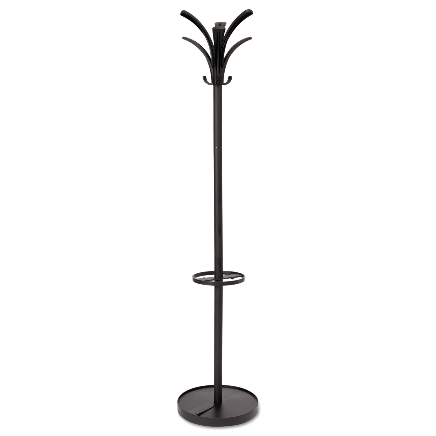 Brio Coat Stand, 13.75w x 13.75d x 66.25h, Black