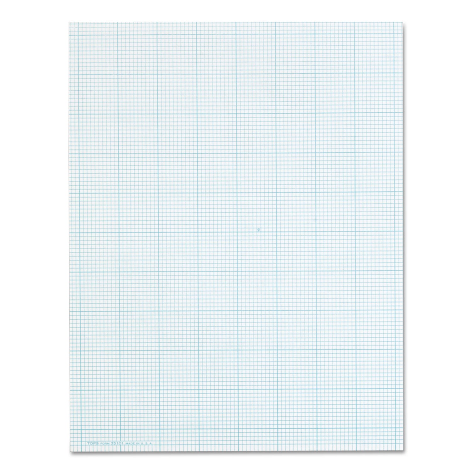 Cross Section Pads, Cross-Section Quadrille Rule (10 sq/in, 1 sq/in), 50 White 8.5 x 11 Sheets