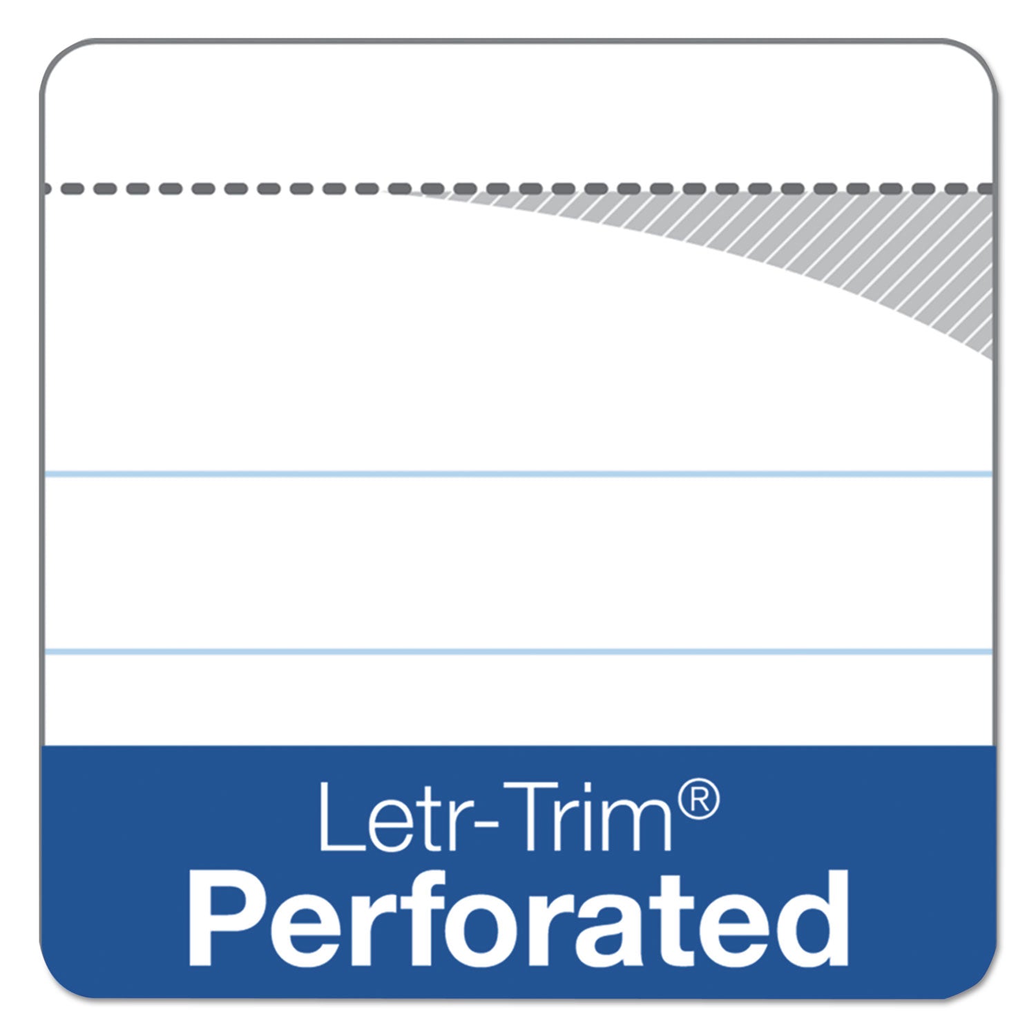 TOPS™ Docket Ruled Perforated Pads, Narrow Rule, 50 White 5 x 8 Sheets, 6/Pack