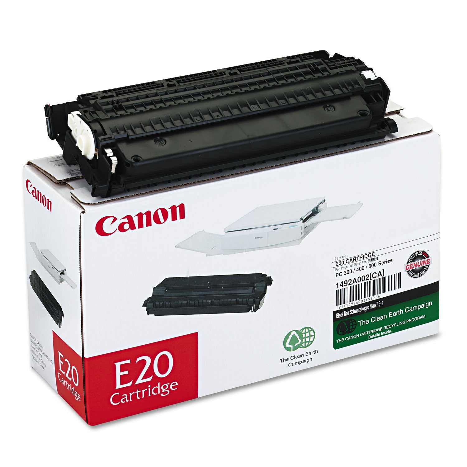 1492A002 (E20) Toner, 2,000 Page-Yield, Black