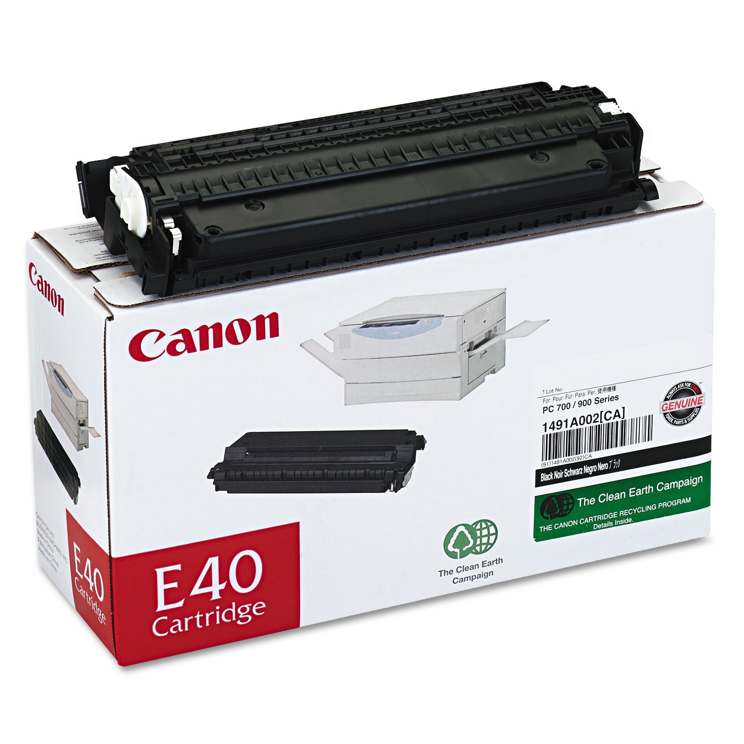 1491A002 (E40) Toner, 4,000 Page-Yield, Black