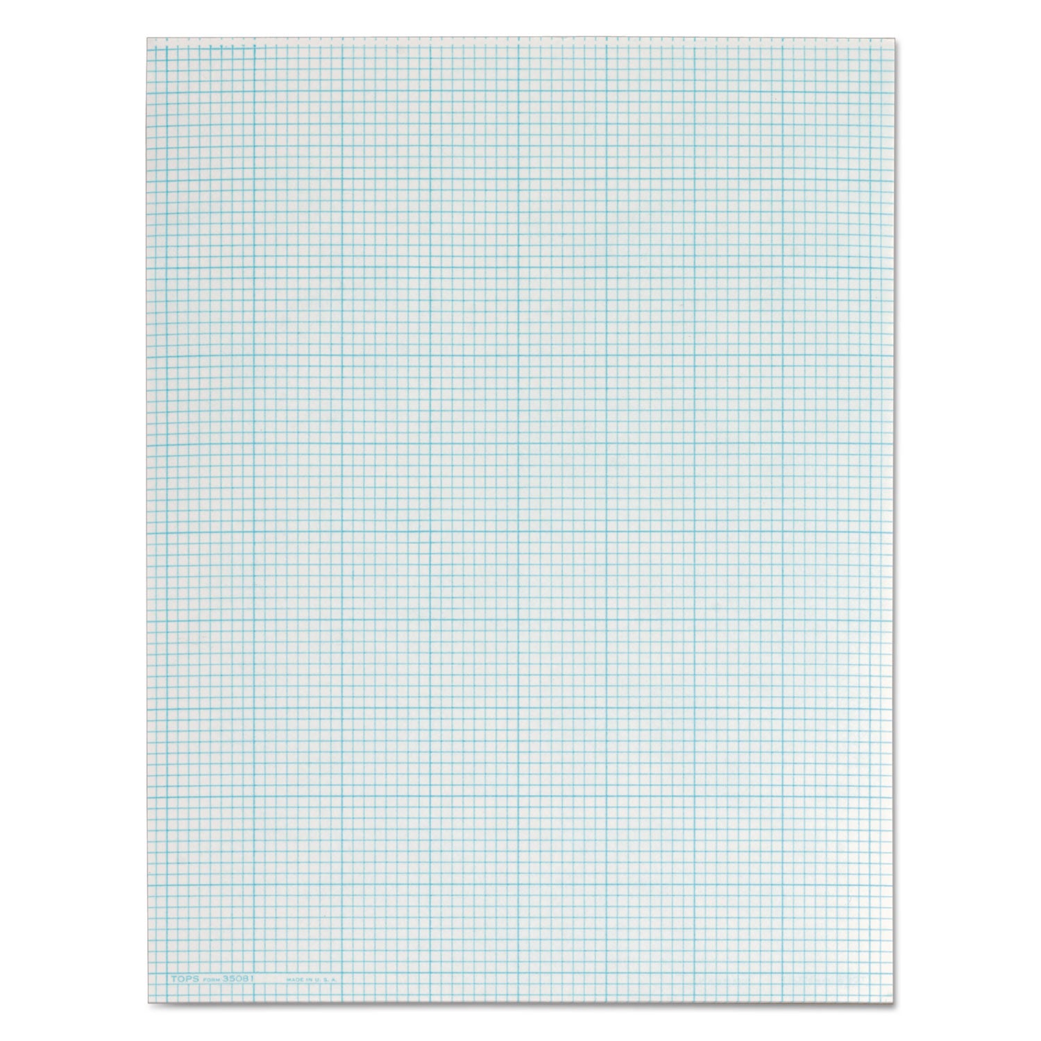 Cross Section Pads, Cross-Section Quadrille Rule (8 sq/in, 1 sq/in), 50 White 8.5 x 11 Sheets