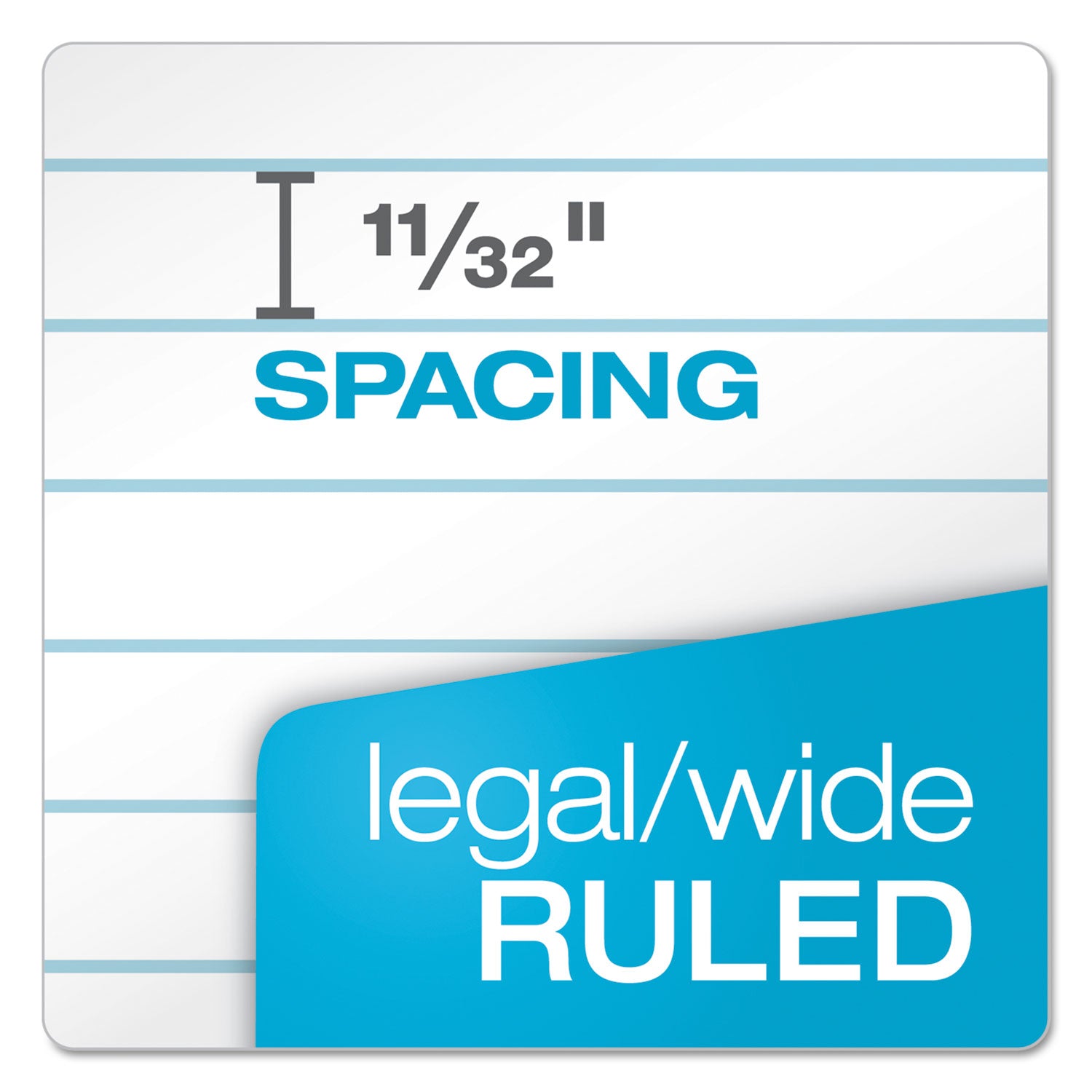 TOPS™ Docket Gold Ruled Perforated Pads, Wide/Legal Rule, 50 White 8.5 x 11.75 Sheets, 12/Pack