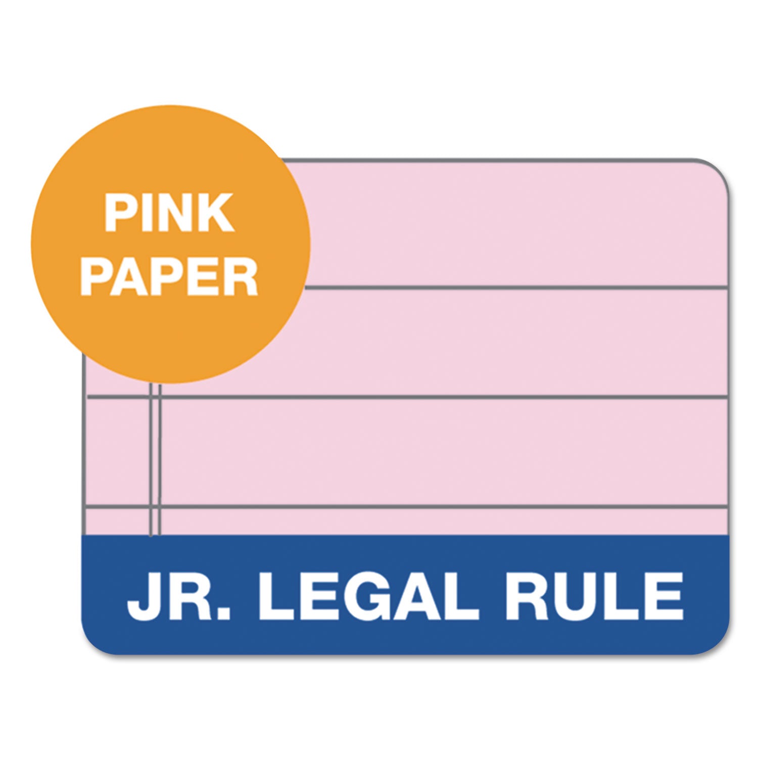 TOPS™ Prism + Colored Writing Pads, Narrow Rule, 50 Pastel Pink 5 X 8 Sheets, 12/pack