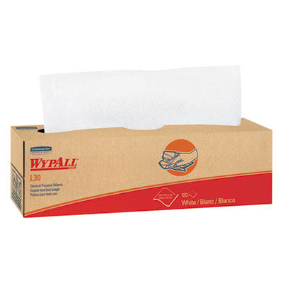 WypAll® L30 Towels, POP-UP Box, 16.4 x 9.8, White, 100/Box, 8 Boxes/Carton - Flipcost