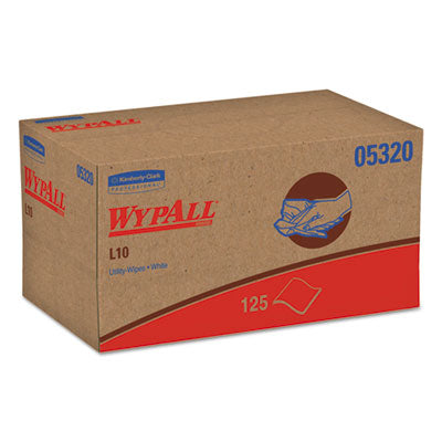 WypAll® L10 Towels, POP-UP Box, 1-Ply, 9 x 10.5, White, 125/Box, 18 Boxes/Carton - Flipcost