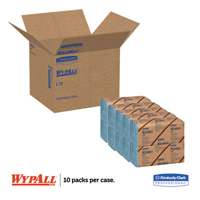 WypAll® L10 Windshield Towels, 1-Ply, 9.1 x 10.25, Light Blue, 224/Pack, 10 Packs/Carton - Flipcost