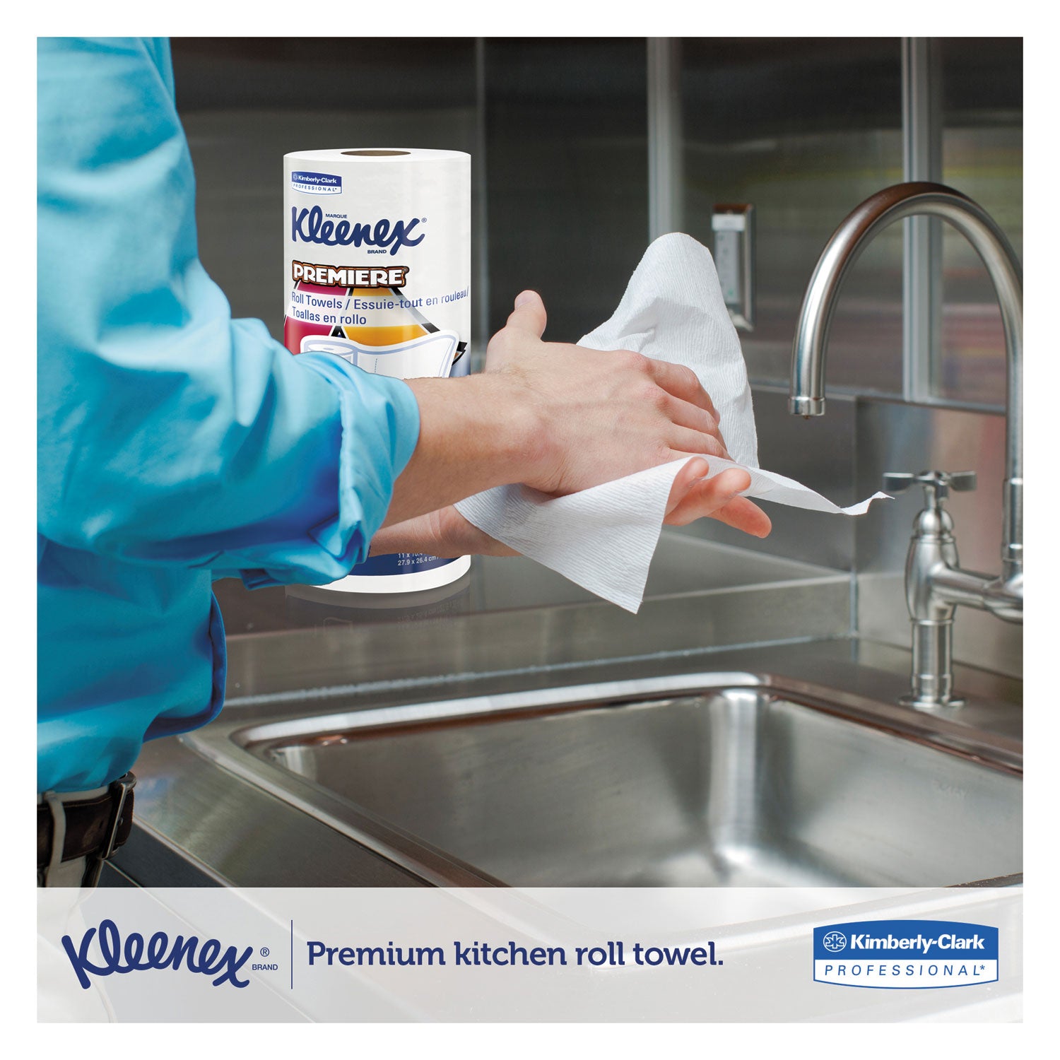 Kleenex® Premiere Kitchen Roll Towels, 1-Ply, 11 x 10.4, White, 70/Roll, 24 Rolls/Carton