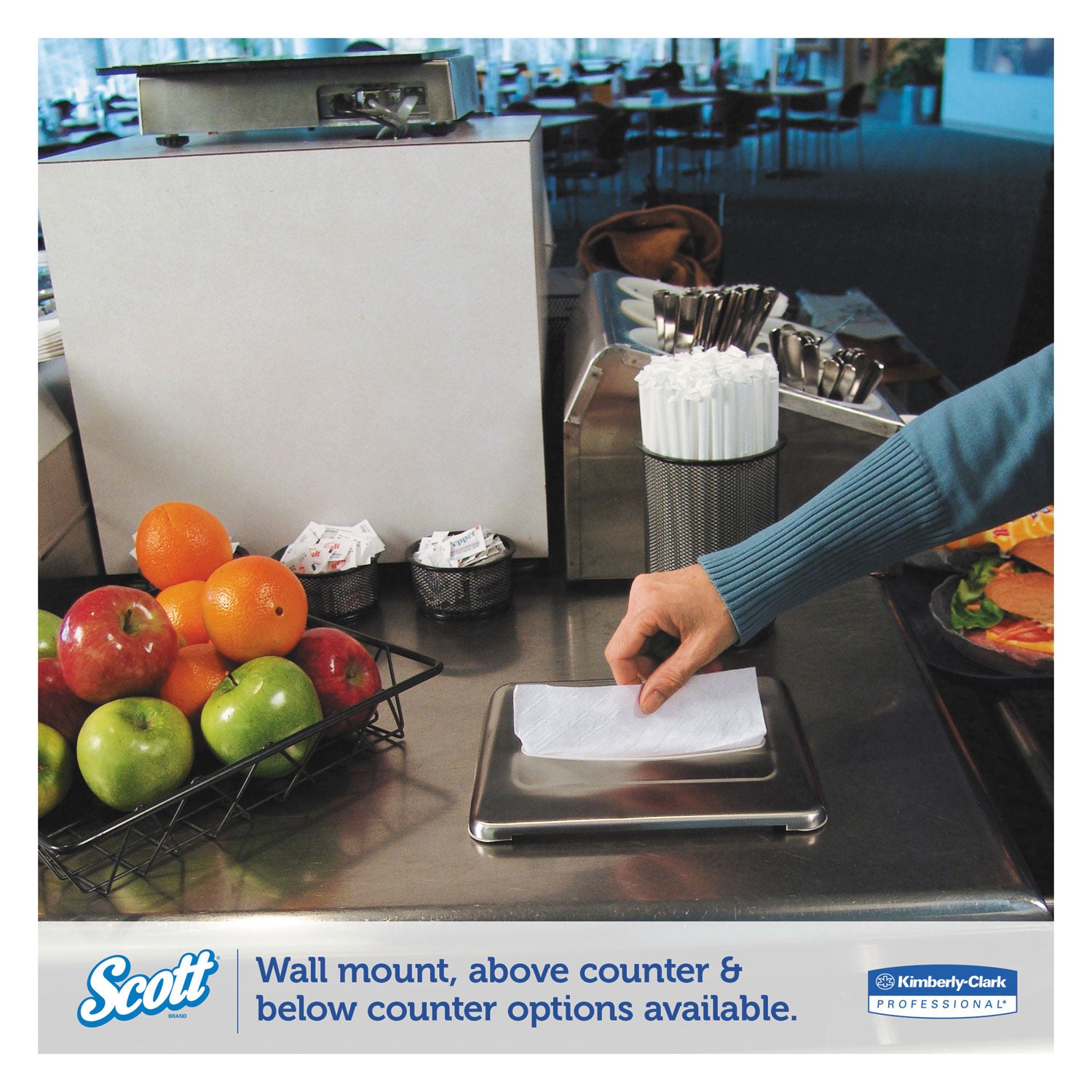 Scott® MegaCartridge Napkins, 1-Ply, 8 2/5 x 6 1/2, White, 875/Pack, 6 Packs/Carton